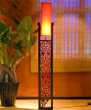 LED中式落地燈 鐵藝燈架 玻璃燈罩落地燈 SLD5622