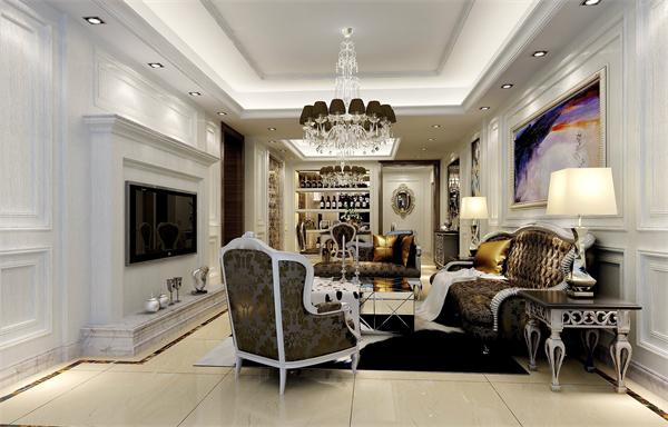 高檔別墅客廳吊燈設(shè)計(jì)定制案例