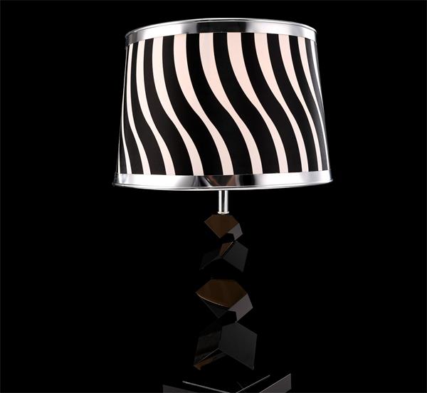 現代簡約黑白條紋臺燈 酒店客房燈具 廠家價格