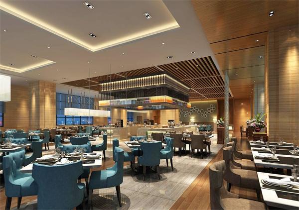 高檔酒店餐廳現代燈光照明設計效果 燈具廠家供貨安裝