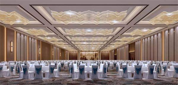 大型酒店高檔宴會廳燈具廠家定制 一站式定制設計安裝