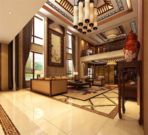 中式風格別墅客廳燈具新中式吊燈廠家一站式供應安裝效果圖